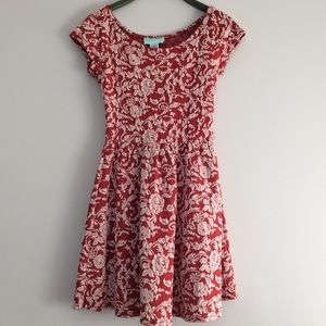 Anthropologie Textured Fit and Flare Dress